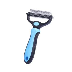Pet Grooming Brush,Double Sided Hair Removal, Undercoat Removal Rake For Dogs, Cats,xtra Wide Dog Grooming Brush, Hair Removal Dog Brush, Cat Bru
