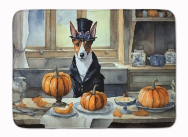 Basenji Fall Kitchen Pumpkins Memory Foam Kitchen Mat Machine Washable Anti-Fatigue Mat Cushion Comfort Bath Mat or Kitchen Rug