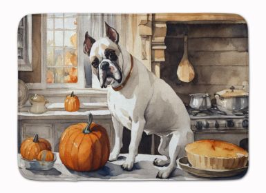 Boxer Fall Kitchen Pumpkins Memory Foam Kitchen Mat Machine Washable Anti-Fatigue Mat Cushion Comfort Bath Mat or Kitchen Rug