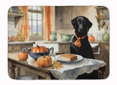Black Lab Fall Kitchen Pumpkins Memory Foam Kitchen Mat Machine Washable Anti-Fatigue Mat Cushion Comfort Bath Mat or Kitchen Rug