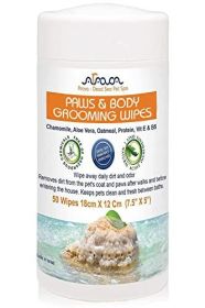 Dog and Cat Wipes for Pet Grooming with Chlorhexidine and Silk Protein Cleaning and Deodorizing Wet Wipes for Body Face and Paws Safe for Puppies