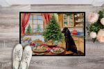 Irish Water Spaniel Christmas Cookies Doormat Front Door Mat Indoor Outdoor Rugs for Entryway, Non Slip Washable Low Pile, 24H X 36W