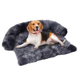Dog Bed Mat For Couch - Non-Slip, Machine Washable - Comfortable Pet Pad For Large Dogs And Cats - Indoor Sofa Cushion With Removable Cover - 43x (Option: 43x41x7inch-Tiedye Dark Gray)