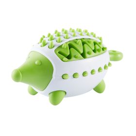 Phedgehog Shape Dog Toy Leaking Food Toys For Small Large Dogs Cat Chewing Toys Pet Tooth Cleaning Indestructible Puppy Toys Ball Molar Tooth Cle (Color: Green)